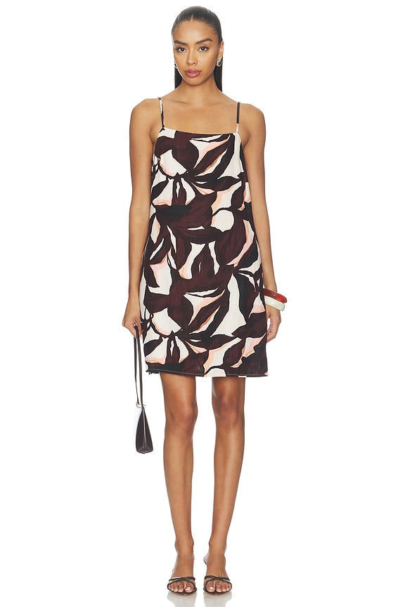 Hideaway Linen Tie Strap Dress