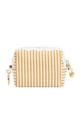 Micro Pouch in Yellow Seersucker