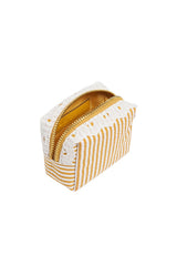 Micro Pouch in Yellow Seersucker