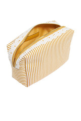 Medium Pouch in Yellow Seersucker
