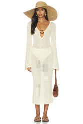 x REVOLVE Averi Pointelle Midi Dress