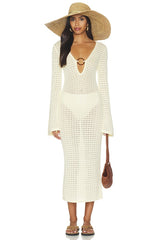 x REVOLVE Averi Pointelle Midi Dress