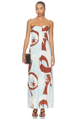 Rihanna Strapless Maxi Dress
