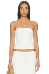 Adalee Ruffle Texture Strapless Top