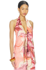 Kaeli Tie Front Halter Top