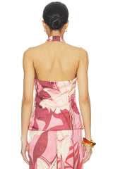Kaeli Tie Front Halter Top