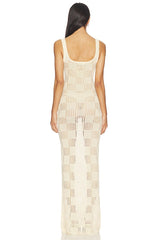 Breanna Crochet Shimmer Maxi Dress
