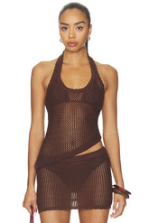 Casey Crochet Halter Top