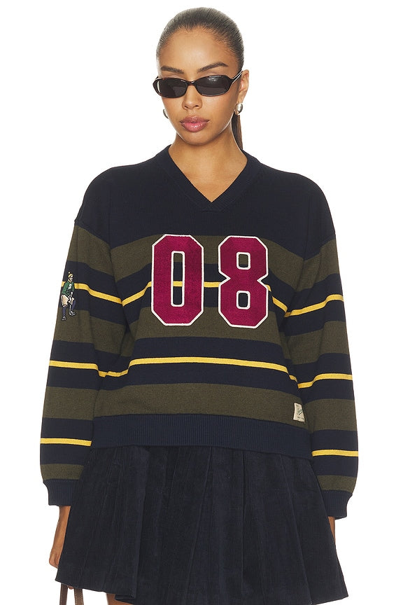 Mina Novelty Vneck Sweater
