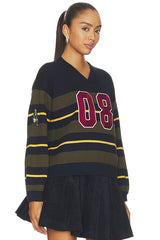 Mina Novelty Vneck Sweater