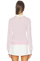Pink Flower Light Knit Jumper