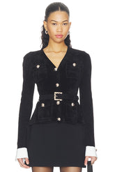 Black Chenille Knit Top