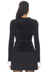 Black Chenille Knit Top