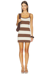 Nolita Dress in Almond & Cocoa Brown