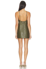 Beyza Leather Dress