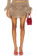 Wave Hem Bamboo Skirt