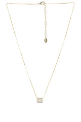 Emerald Cut Bezel Necklace