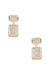 Emerald Baguette Drop Earring