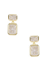 Emerald Baguette Drop Earring