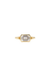 Emerald Cut Bezel Ring