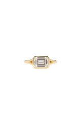 Emerald Cut Bezel Ring