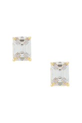 Emerald Cut Stud Earrings