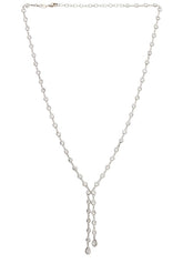 Bezel Lariat Necklace