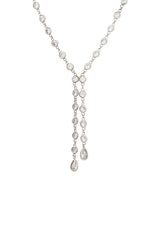 Bezel Lariat Necklace