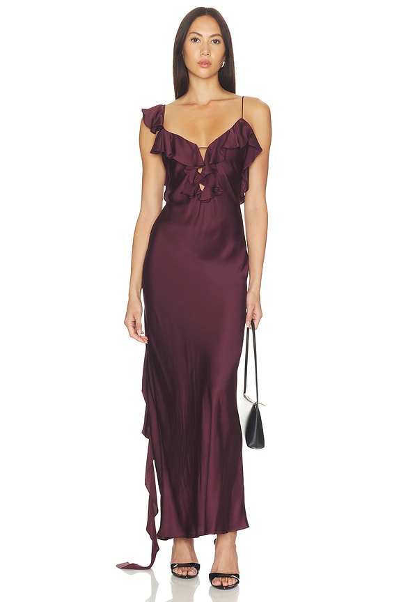 Agnes Ruffle Slip Maxi Dress