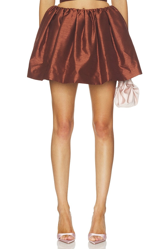 Gather-draped Mini Skirt