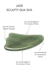 Jade Gua Sha Crystal Beauty Tool