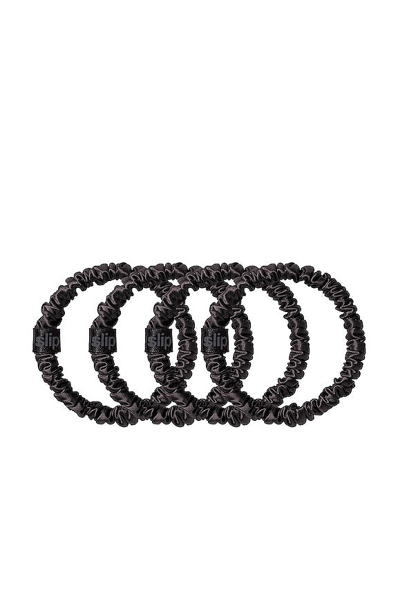 Skinny Scrunchies 4 Pack In Black