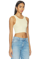Cropped Rib Tank Top