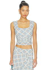Novalyn Plaid Top