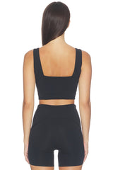 Get Moving Cropped Square Neck Shelf Tank Top