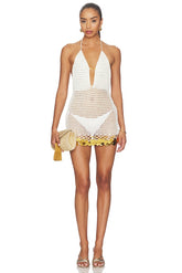 Elaranna Crochet Mini Dress
