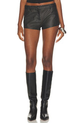 Attaya Faux Leather Micro Short