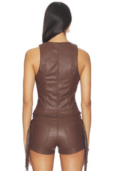 Karina Faux Leather Vest