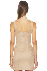 Patsie Faux Suede Top