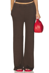 Rib Wide Leg Pants