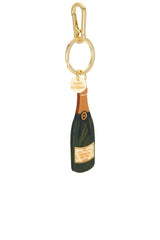 Hand-Painted Champagne Bag Charm + Keychain
