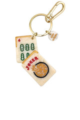 Hand-painted Mahjong Bag Charm + Keychain
