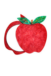 Hand-Painted Apple Compact Mirror