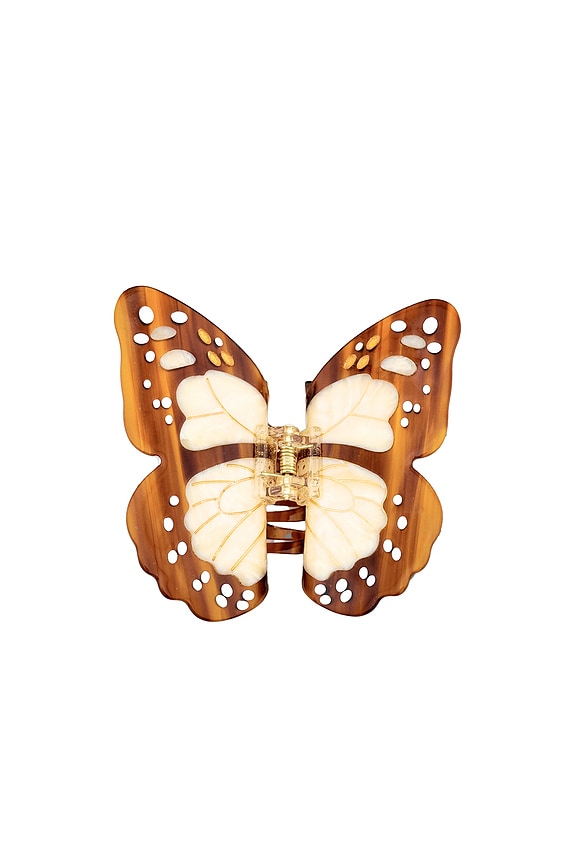 Hand-painted Boho Monarch Claw Hair Clip