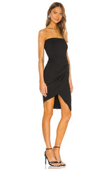 Strapless Side Pleat Dress