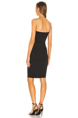 Strapless Side Pleat Dress