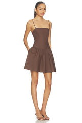 x REVOLVE Poplin String Smocking Dress