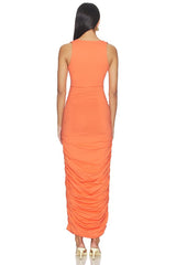 Square Wire Gathered Tank Dress