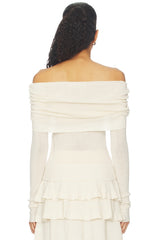 Light Merino Off Shoulder Sweater