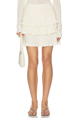 Light Merino Tiered Sweater Skirt